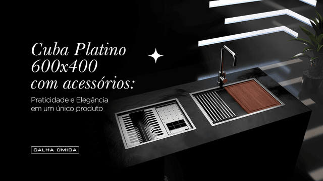 Cover Image for Cuba Platino 600x400 com acessórios: Para uma cozinha moderna e completa